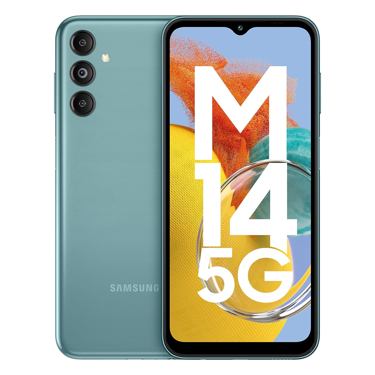 Samsung Galaxy M14 5G (Smoky Teal, 4GB, 128GB Storage) | 50MP Triple