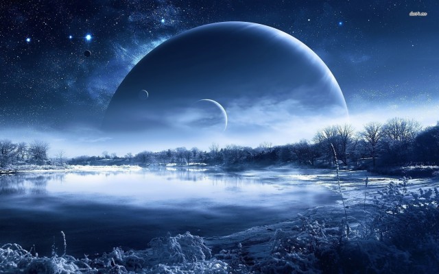 Fantasy Planets Wallpaper - Galaxy Space Moon Background - 1920x1200