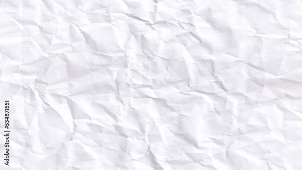 White paper texture background. Clean white paper, wrinkled, abstract