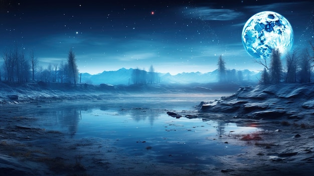 Premium Photo | Fantasy night scene captivating HD wallpaper background