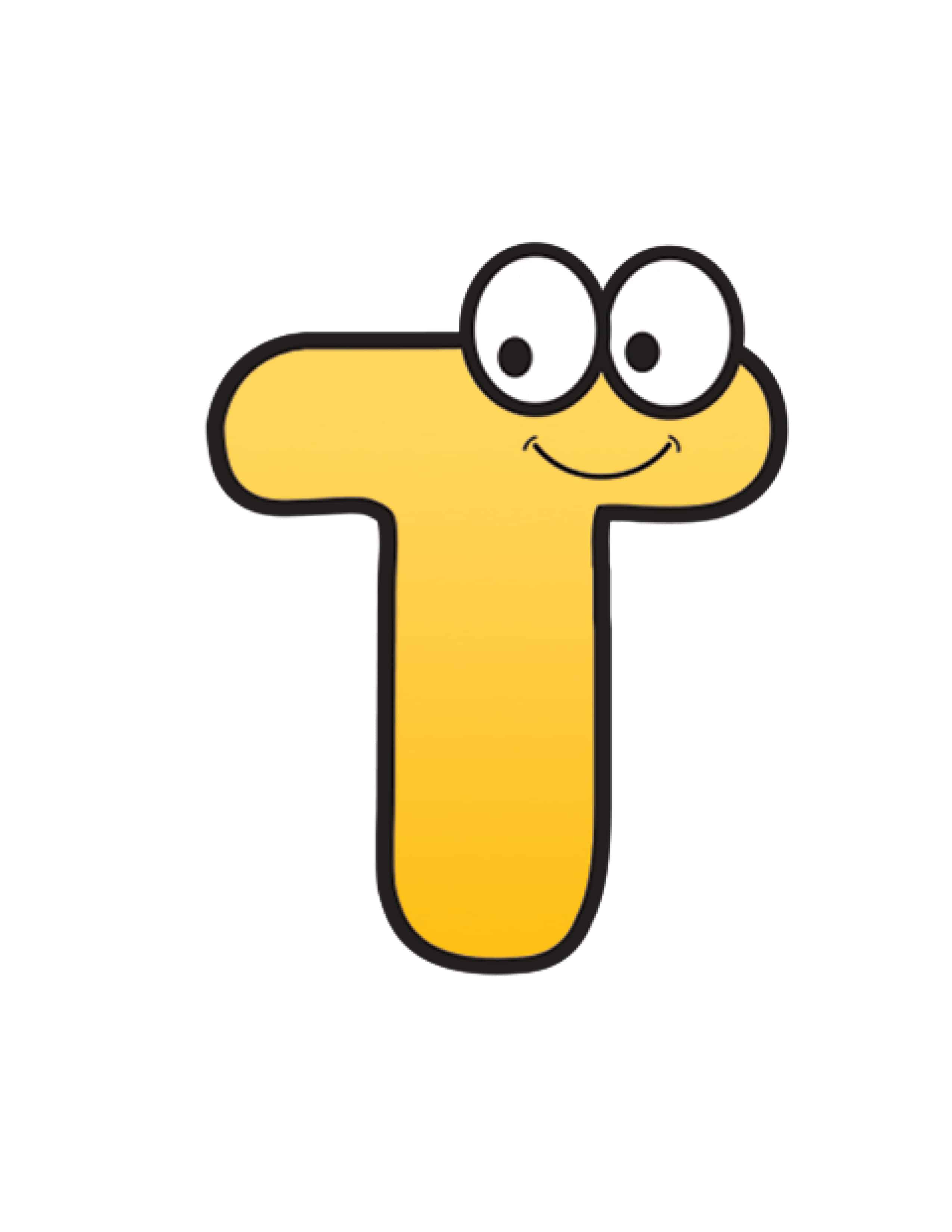 T Letter Printable